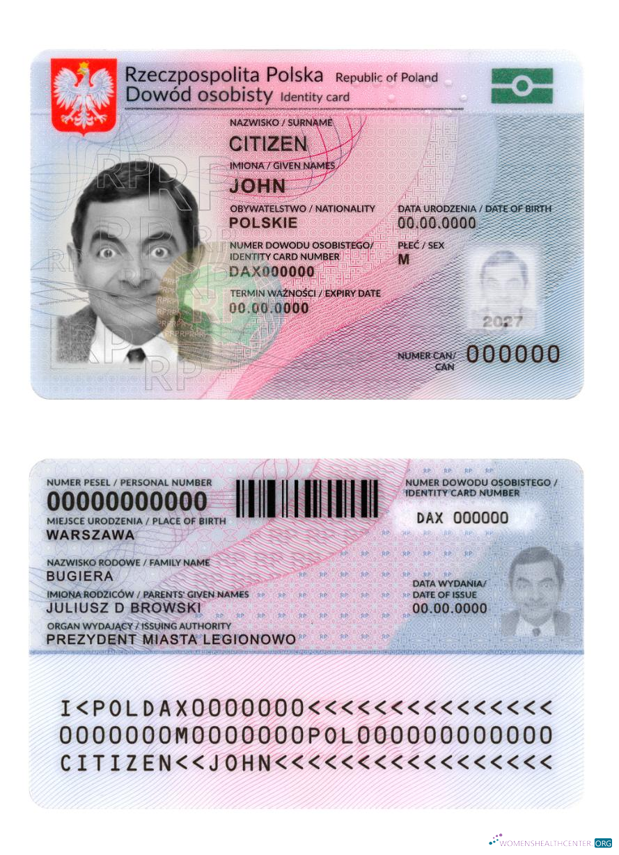 Download Poland ID card 2019 present version 2 Photoshop template